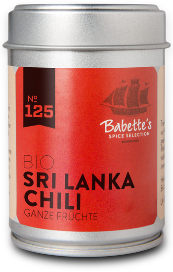 BIO Sri Lanka Chili ganz Gewürzdose