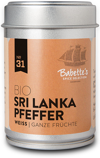 BIO Sri Lanka Pfeffer weiß - Gewürzdose