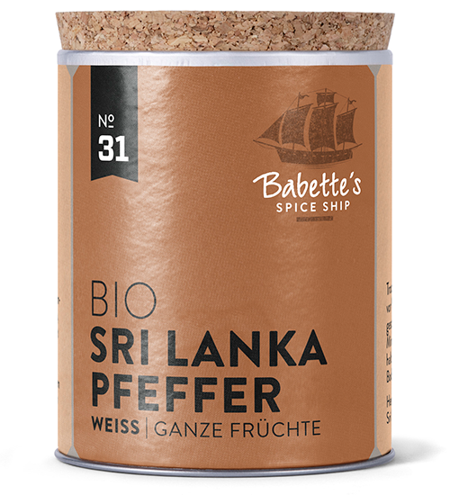 BIO Sri Lanka Pfeffer weiß | Dose 60g